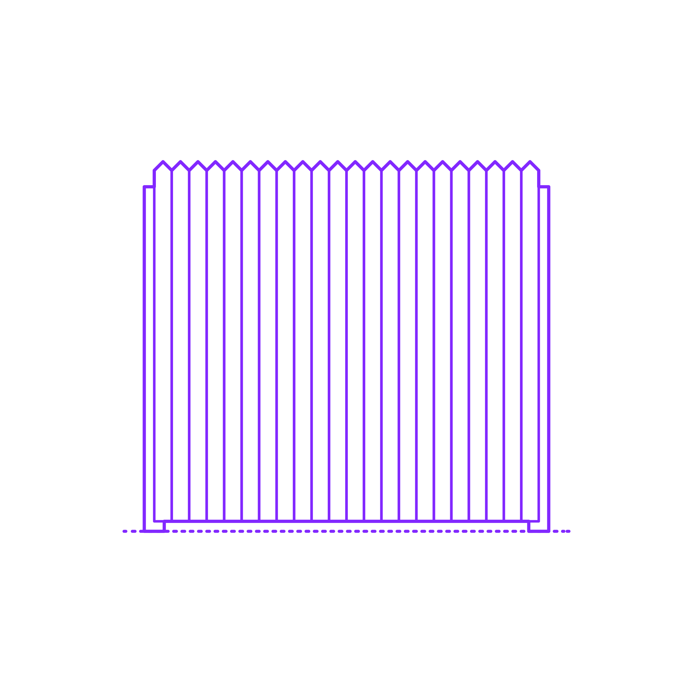Buildings Fences Privacy Fence Solid Pointed Stencil Svg Vector Free Vectors